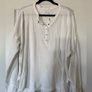 Aerie Waffle Knit Henley Top